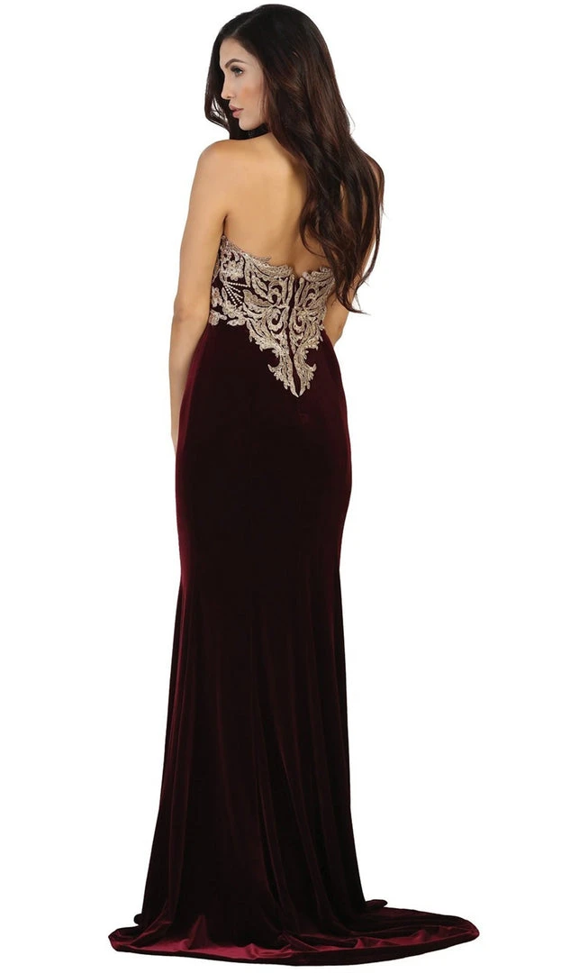 Formal Gowns May Queen - RQ7540 Embroidered Sweetheart Sheath Prom Dress 8 Formal Gowns May Queen - RQ7540 Embroidered Sweetheart Sheath Prom Dress