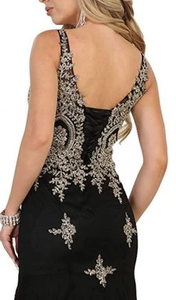 May Queen - RQ7546 Gilded Illusion Scoop Trumpet Dress Formal Gowns 11 May Queen - RQ7546 Gilded Illusion Scoop Trumpet Dress Formal Gowns