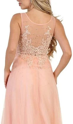 Formal Gowns May Queen - RQ7569 Embellished Illusion Scoop Lace A-line Mother Of The Bride Dress 13 Formal Gowns May Queen - RQ7569 Embellished Illusion Scoop Lace A-line Mother Of The Bride Dress