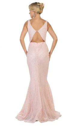 May Queen - RQ7607 Beaded Mesh Mermaid Long Gown