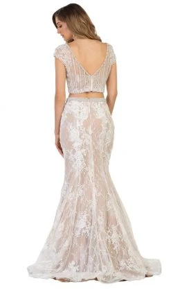 May Queen - RQ7611 Two Piece Lace Applique Mermaid Dress