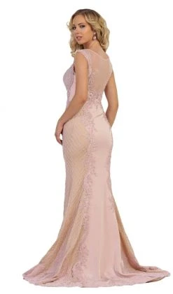 May Queen - RQ7626 Embroidered Illusion Bateau Dress Formal Gowns 11 May Queen - RQ7626 Embroidered Illusion Bateau Dress Formal Gowns