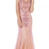 Formal Gowns May Queen - RQ7640 Embellished Wide V-neck Trumpet Dress