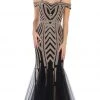 May Queen - RQ7651 Sequin Embellished Off-Shoulder Mermaid Gown