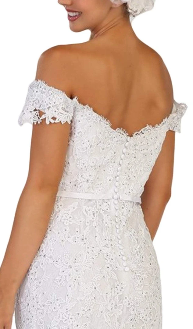 Formal Gowns May Queen - RQ7691 Embellished Off-Shoulder Trumpet Dress 6 Formal Gowns May Queen - RQ7691 Embellished Off-Shoulder Trumpet Dress