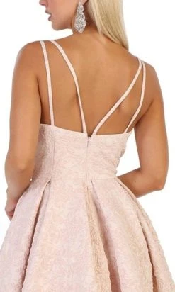 May Queen - RQ7699 Plunging Sweetheart A-Line Cocktail Dress