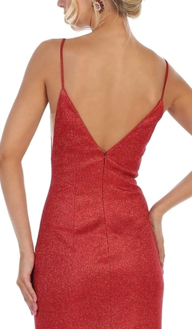 May Queen - RQ7725 Plunging V-Neck Fitted Trumpet Gown Formal Gowns 6 May Queen - RQ7725 Plunging V-Neck Fitted Trumpet Gown Formal Gowns