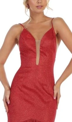 May Queen - RQ7725 Plunging V-Neck Fitted Trumpet Gown Formal Gowns 7 May Queen - RQ7725 Plunging V-Neck Fitted Trumpet Gown Formal Gowns