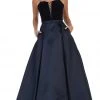 Formal Gowns May Queen - RQ7742 Sleeveless Lace Up Front Pleated Ballgown
