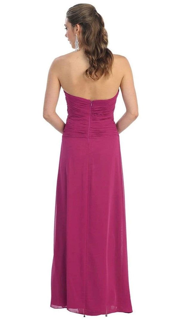 May Queen - Ruched Evening Gown With Quarter Length Jacket Formal Gowns 5 May Queen - Ruched Evening Gown With Quarter Length Jacket Formal Gowns