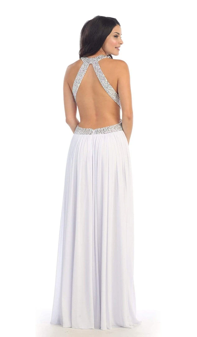 Formal Gowns May Queen - Ruched Halter A-Line Evening Gown 9 Formal Gowns May Queen - Ruched Halter A-Line Evening Gown