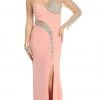 May Queen - Sequined One Shoulder Sleeve Evening Gown Formal Gowns