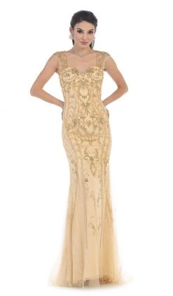 Formal Gowns May Queen - Sleeveless Beaded Lace Sheath Evening Gown 12 Formal Gowns May Queen - Sleeveless Beaded Lace Sheath Evening Gown