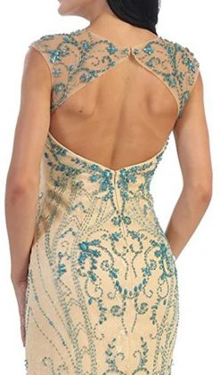 Formal Gowns May Queen - Sleeveless Beaded Lace Sheath Evening Gown 11 Formal Gowns May Queen - Sleeveless Beaded Lace Sheath Evening Gown