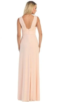 Formal Gowns May Queen - Sleeveless Ruched Panel A-Line Long Bridesmaid Dress 20 Formal Gowns May Queen - Sleeveless Ruched Panel A-Line Long Bridesmaid Dress