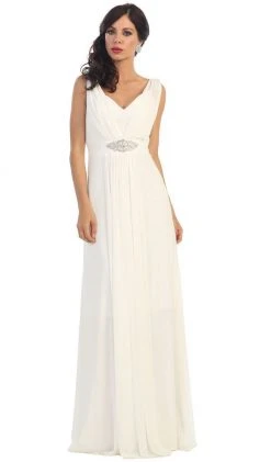 Formal Gowns May Queen - Sleeveless Ruched Panel A-Line Long Bridesmaid Dress 27 Formal Gowns May Queen - Sleeveless Ruched Panel A-Line Long Bridesmaid Dress