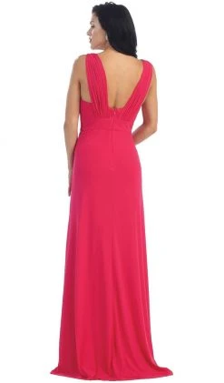 Formal Gowns May Queen - Sleeveless Ruched Panel A-Line Long Bridesmaid Dress 23 Formal Gowns May Queen - Sleeveless Ruched Panel A-Line Long Bridesmaid Dress