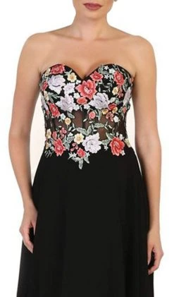 May Queen - Strapless Embellished Chiffon Evening Gown Formal Gowns 11 May Queen - Strapless Embellished Chiffon Evening Gown Formal Gowns