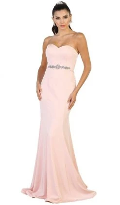 Formal Gowns May Queen - Strapless Glimmering Waist Evening Gown