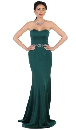 Formal Gowns May Queen - Strapless Glimmering Waist Evening Gown