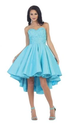 May Queen - Strapless High-Low Pleated Cocktail Dress Cocktail Dresses 11 May Queen - Strapless High-Low Pleated Cocktail Dress Cocktail Dresses