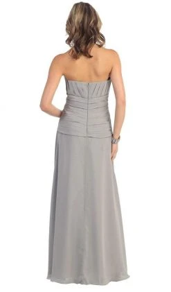 May Queen - Strapless Pleated A-Line Gown With Bolero MQ 630 - 1 Pc Teal In Size L Available