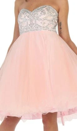May Queen - Strapless Sweetheart A-line Cocktail Dress