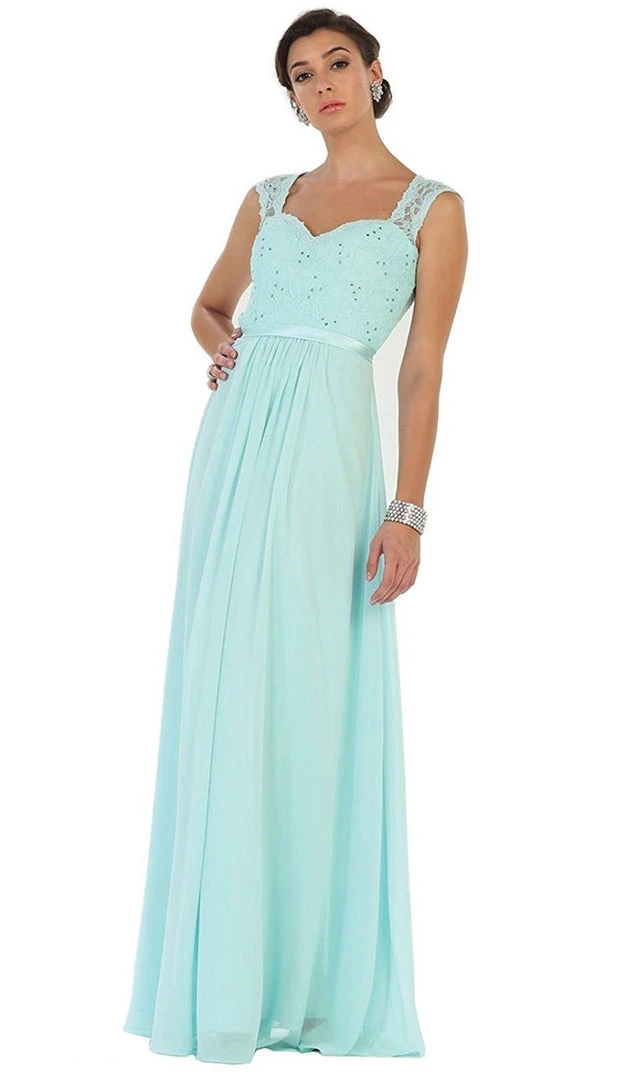 May Queen - Stunning Embellished Sweetheart Neck Chiffon A-Line Evening Dress 8 May Queen - Stunning Embellished Sweetheart Neck Chiffon A-Line Evening Dress
