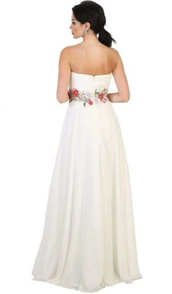 May Queen - Sweetheart Floral Empire Evening Gown Formal Gowns