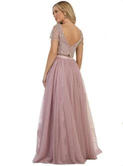 Formal Gowns May Queen - Two Piece Bedazzled Bateau Evening Ballgown