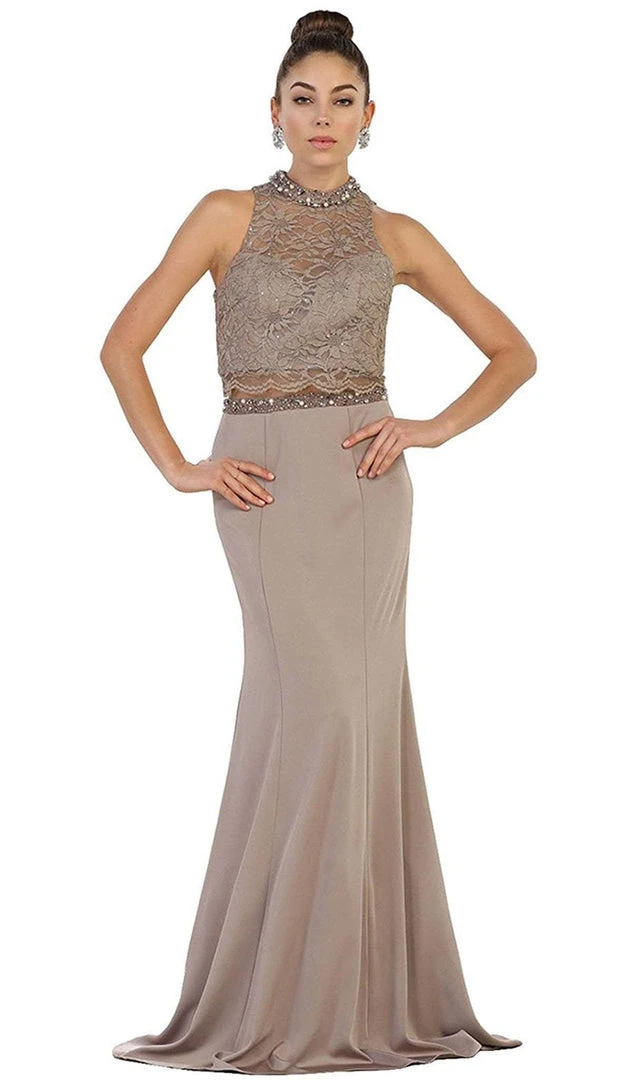 Formal Gowns May Queen - Two Piece Embellished Sheath Evening Dress 9 Formal Gowns May Queen - Two Piece Embellished Sheath Evening Dress