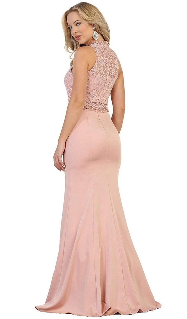Formal Gowns May Queen - Two Piece Embellished Sheath Evening Dress 4 Formal Gowns May Queen - Two Piece Embellished Sheath Evening Dress