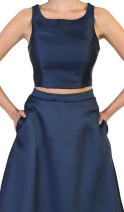 May Queen - Two Piece Floral Print Evening Dress 10 May Queen - Two Piece Floral Print Evening Dress