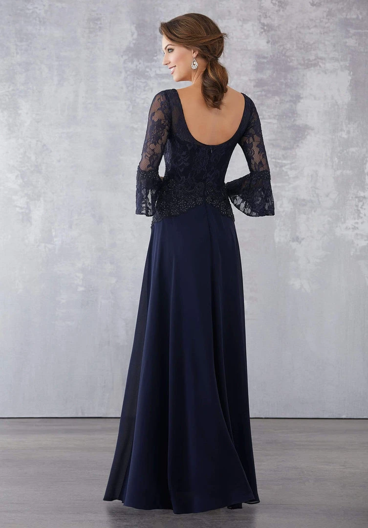 MGNY By Mori Lee - 71704 Embroidered Bell Sleeve V-neck A-line Dress Formal Gowns 4 MGNY By Mori Lee - 71704 Embroidered Bell Sleeve V-neck A-line Dress Formal Gowns