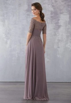 MGNY By Mori Lee - 71706 Embroidered Off-Shoulder A-line Gown