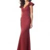 MGNY By Mori Lee - 71831 Ruched V-Neck Sheath Dress
