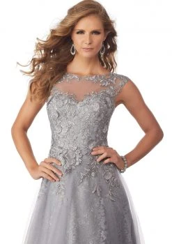 MGNY By Mori Lee - 71833 Floral Embroidered Bateau A-line Gown Formal Gowns 7 MGNY By Mori Lee - 71833 Floral Embroidered Bateau A-line Gown Formal Gowns