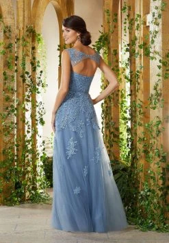 MGNY By Mori Lee - 71922 Embroidered Bateau A-line Dress Formal Gowns 5 MGNY By Mori Lee - 71922 Embroidered Bateau A-line Dress Formal Gowns