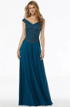 MGNY By Mori Lee - 72134SC Embellished V-neck Evening Gown - 1 Pc Silver In Size 6 Available Formal Gowns 6 MGNY By Mori Lee - 72134SC Embellished V-neck Evening Gown - 1 Pc Silver In Size 6 Available Formal Gowns