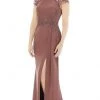 MGNY By Mori Lee - 72210SC Embellished Jewel Neck Evening Dress - 1 Pc Rosewood In Size 12 Available Formal Gowns 2 MGNY By Mori Lee - 72210SC Embellished Jewel Neck Evening Dress - 1 Pc Rosewood In Size 12 Available Formal Gowns