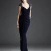 MIGNON - V-Neckline Ruched Long Dress VM650 1 MIGNON - V-Neckline Ruched Long Dress VM650