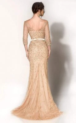 MNM Couture - 0767 Bedazzled V-neck Sheath Dress 9 MNM Couture - 0767 Bedazzled V-neck Sheath Dress