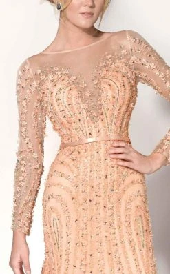 MNM Couture - 10836 Illusion Bateau Neck A-Line Dress Formal Gowns 10 MNM Couture - 10836 Illusion Bateau Neck A-Line Dress Formal Gowns