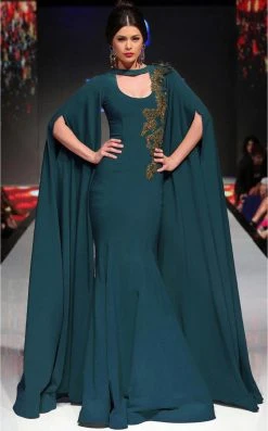 MNM Couture - 2290 Embellished High Neck Trumpet Dress Formal Gowns