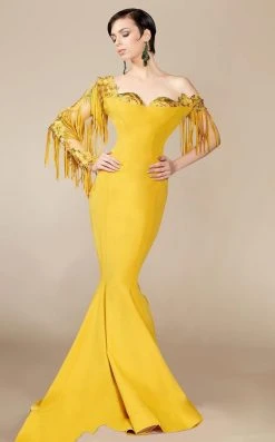 MNM Couture - 2339 Floral Off Shoulder Mermaid Dress Formal Gowns