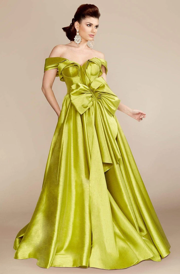 MNM Couture - 2343 Fabulous Off Shoulder Bow Accent Ballgown 3 MNM Couture - 2343 Fabulous Off Shoulder Bow Accent Ballgown