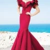 MNM Couture - 2346 Lavish Leaves Ruffled Mermaid Gown 1 MNM Couture - 2346 Lavish Leaves Ruffled Mermaid Gown