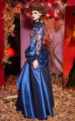 MNM Couture - 2431 Bedazzled Sheer Jewel A-line Gown