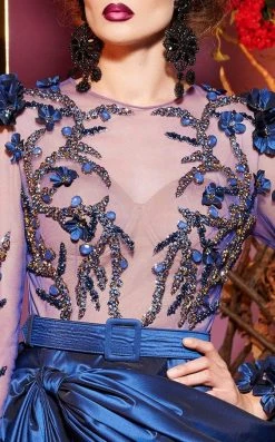 MNM Couture - 2431 Bedazzled Sheer Jewel A-line Gown 7 MNM Couture - 2431 Bedazzled Sheer Jewel A-line Gown