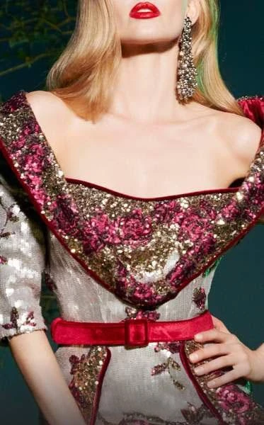 Formal Gowns MNM COUTURE - 2494 Sequin Embellished Sheath Evening Gown 4 Formal Gowns MNM COUTURE - 2494 Sequin Embellished Sheath Evening Gown